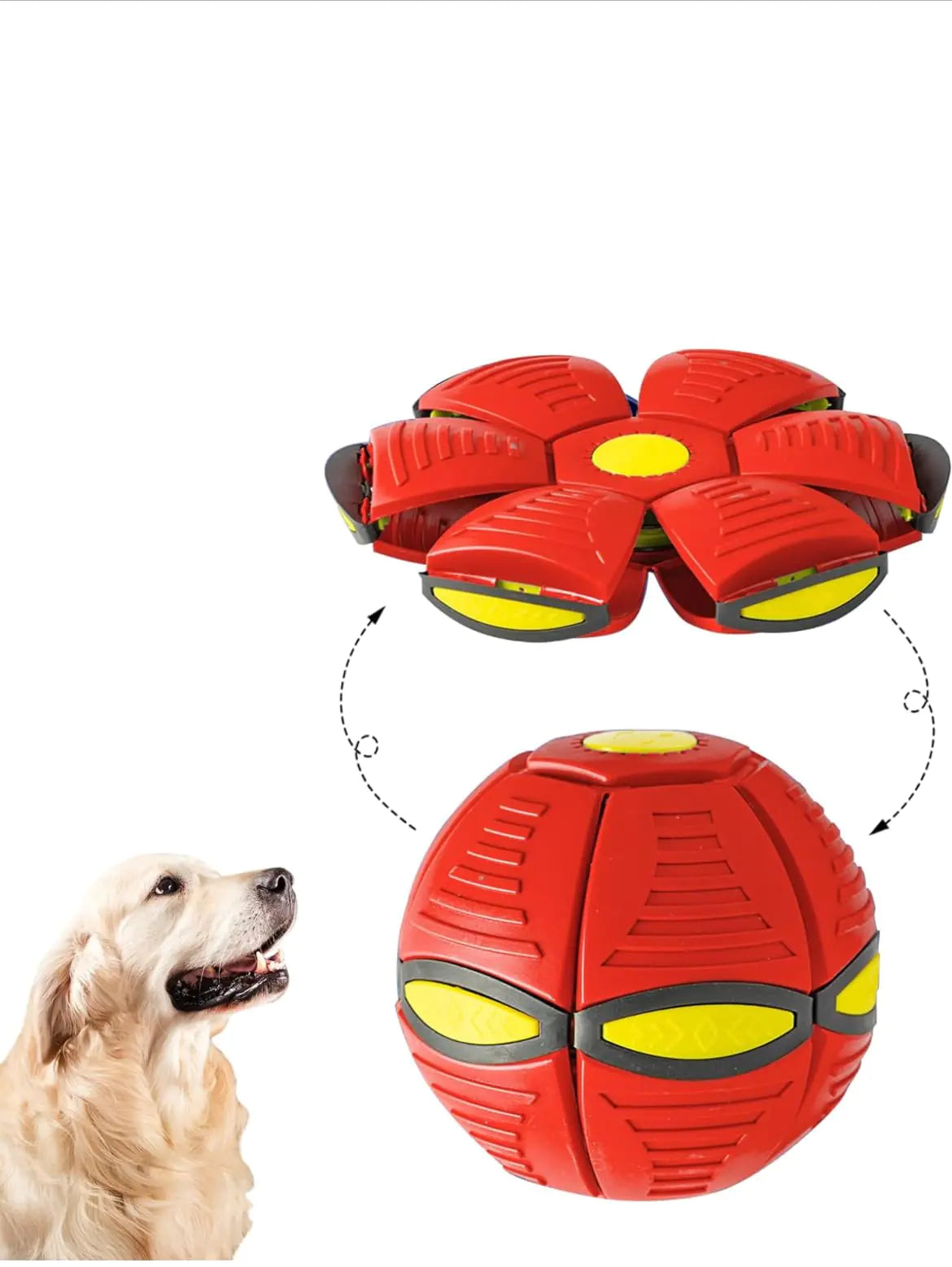 FURRY FRIENDS BAZAR Interactive Dog Ball Toys for Little Dogs pet Droid Interactive Dog Ball Saucer Ball for Dogs Bouncing Ball for DogRED