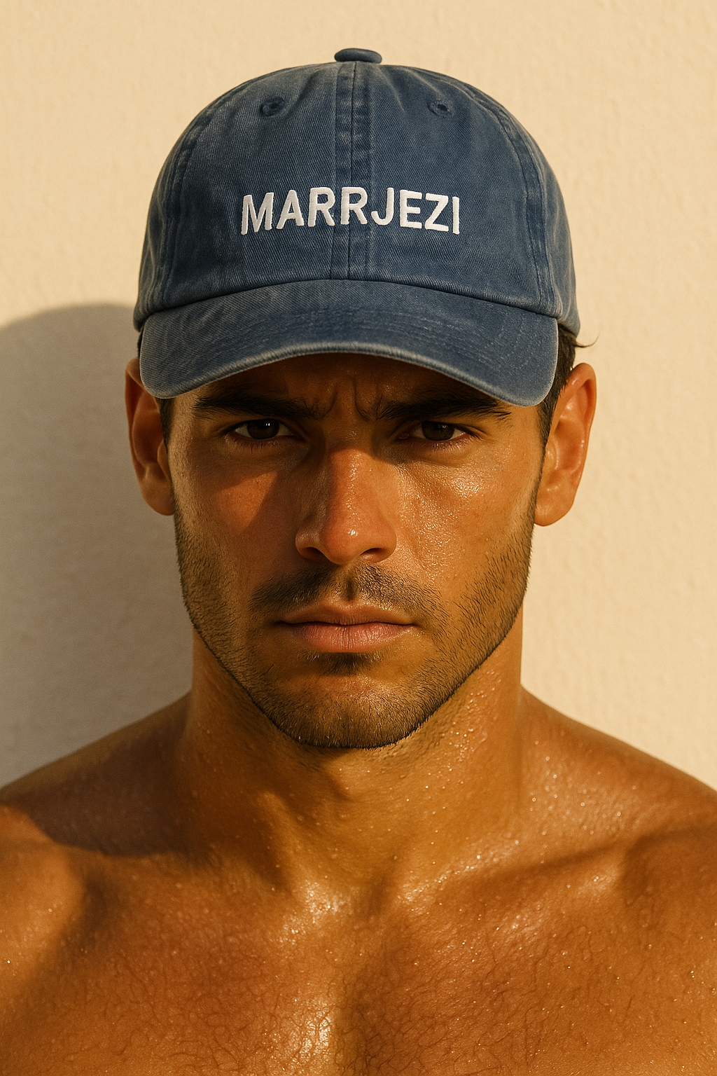 Man in salt-washed cotton cap — easy, breathable fit for slow summer style