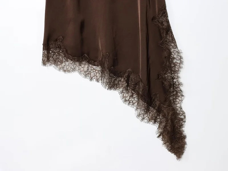 Marrjezi Backless Lace Slip Mini Dress