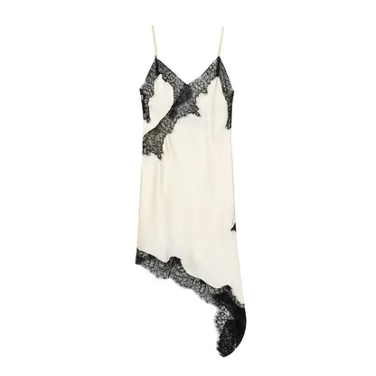 Marrjezi Backless Lace Slip Mini Dress