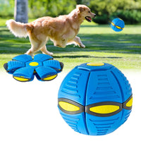 2024 New Doggy disc Ball Interactive Flying Saucer Ball Dog Toys pop up Ball for Dogs Variable Form Pet Toys (Blue)